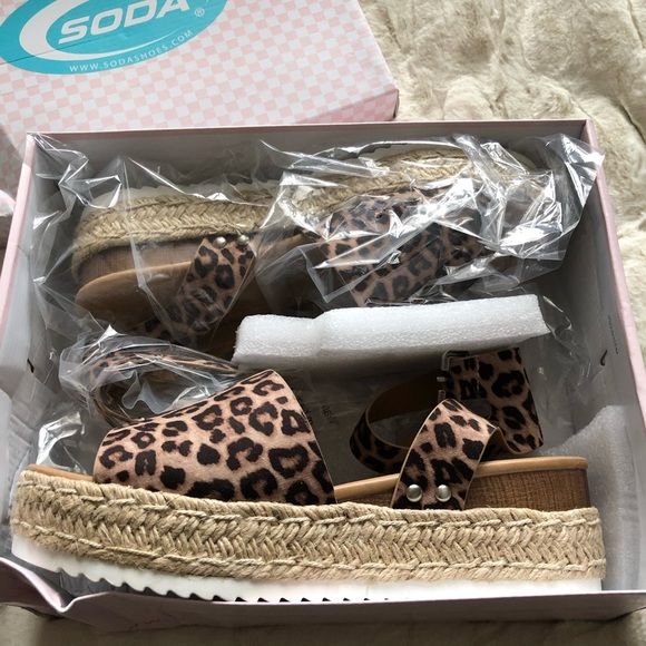 Soda Shoes | Soda Leopard Print Espadrille Sandals | Poshmark